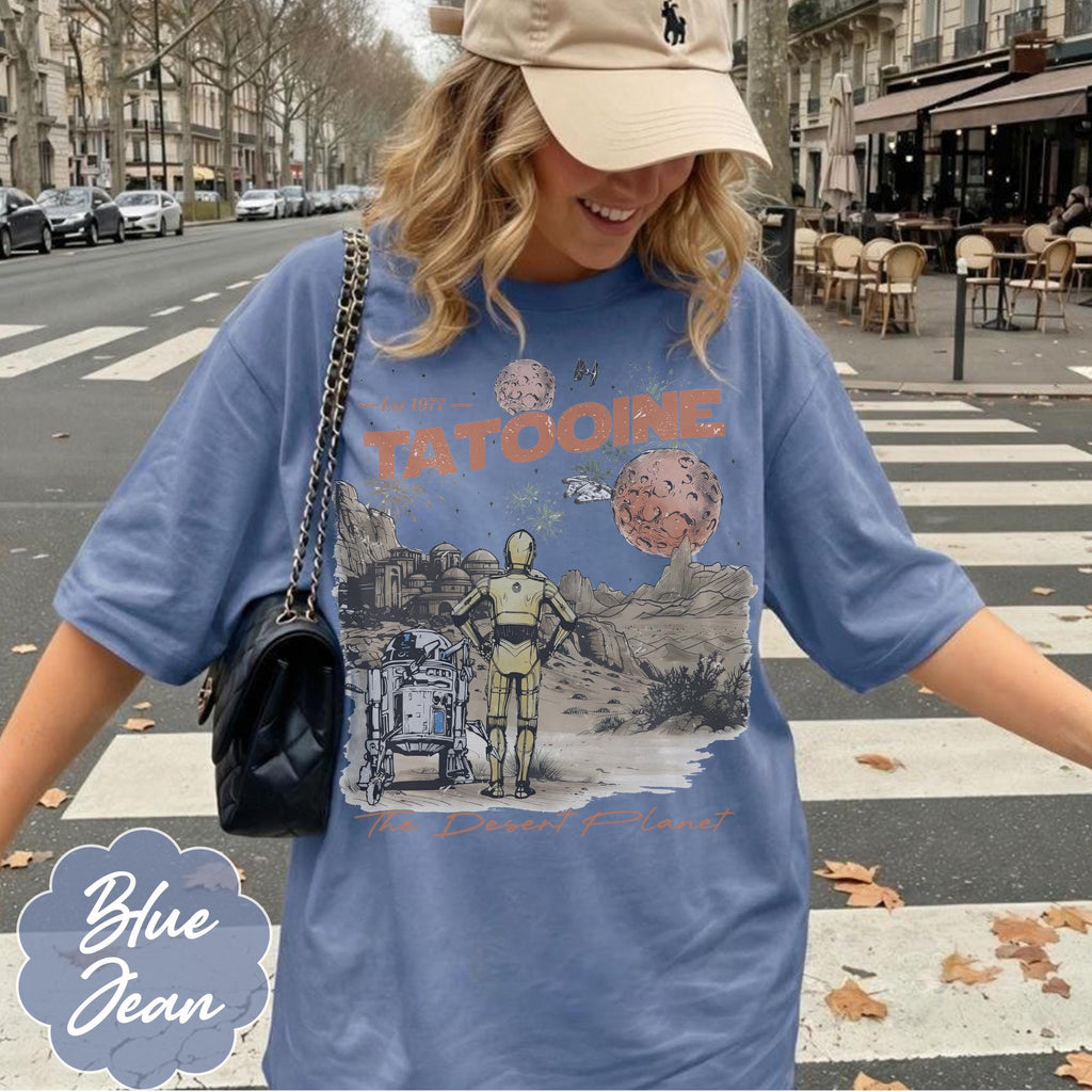 Star Wars Tatooine 1977 The Desert Planet Shirt, Star Wars Hollywood Studios Trip, May The 4Th Be With You, Star Wars A New Hope R2-D2 C-3PO