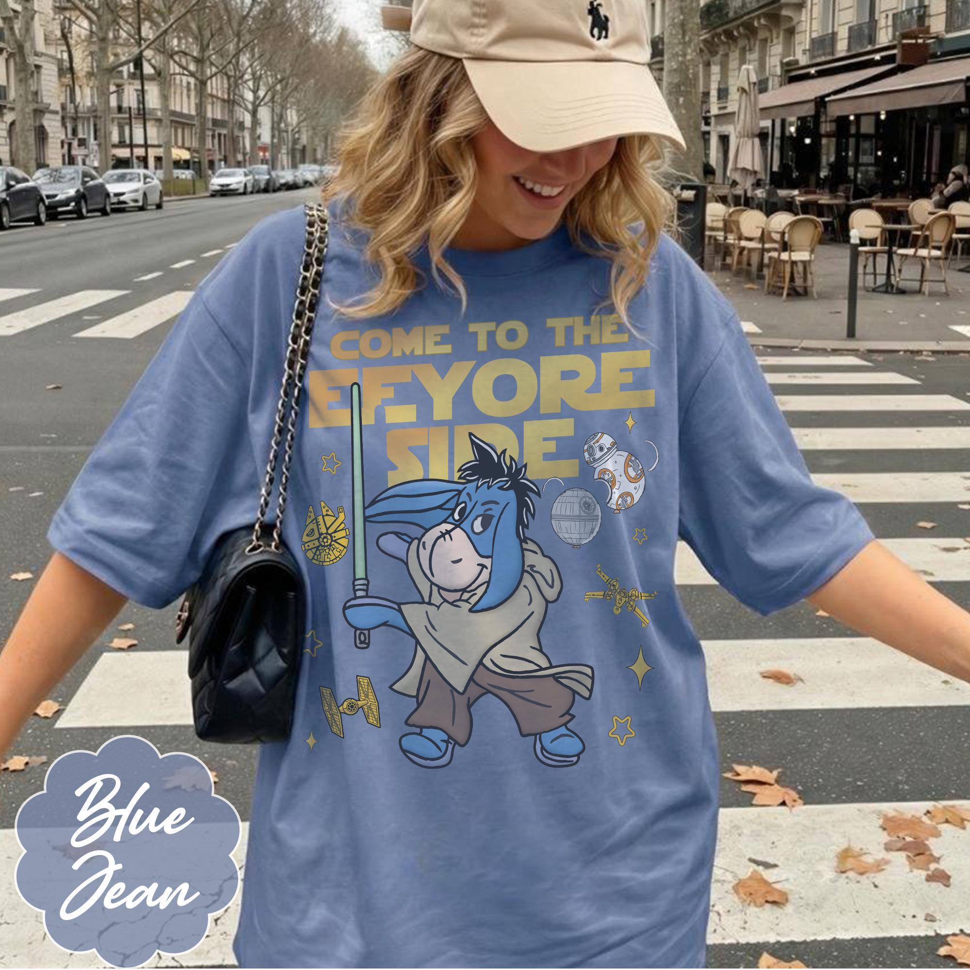 Funny Come To The Eeyore Side Shirt, Star Wars Winnie The Pooh Tee, Eeyore Jedi With Lightsaber, Eeyore Obiwan Kenobi, Disney Family Trip
