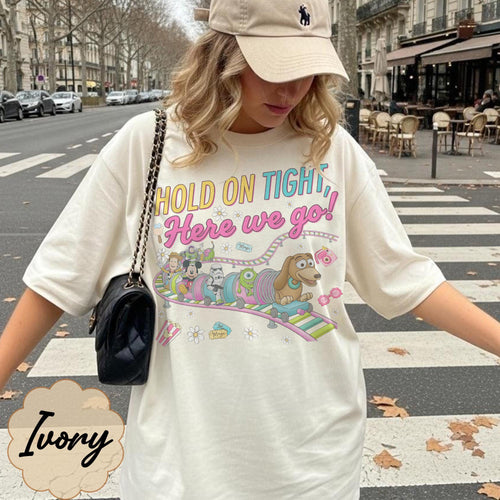 Comfort Colors® Slinky Dog Dash Inspired Shirt, Hold On Tight Here We Go Shirt, Toy Story Land Rollercoaster Shirt, Disney Hollywood Studios