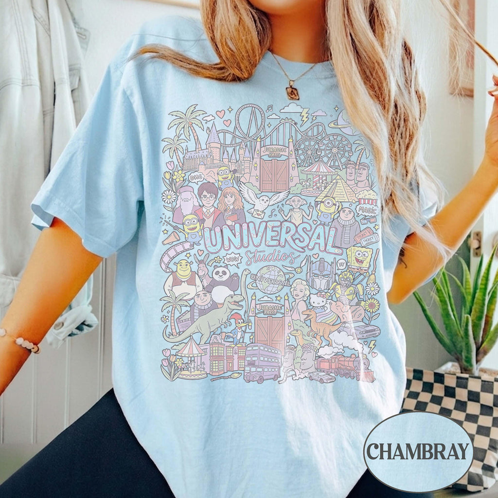 Comfort Colors® Retro Disney Universal Studios Shirt, Universal Studios 2026 Trip Shirt, Disneyworld Tee, Disney Family Vacation Tee