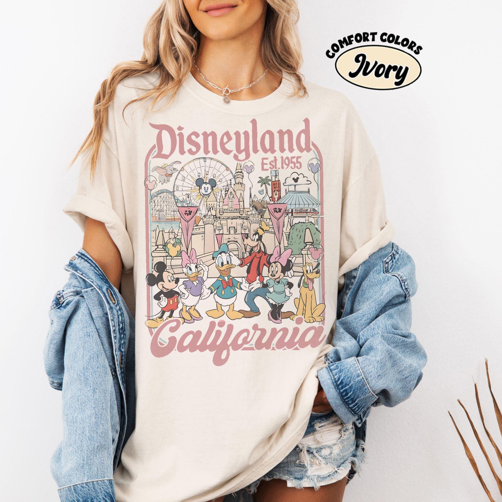 Retro Disneyland California Comfort Colors Shirt, Mickey And Friends Tee, Space Mountain Shirt, Disney Vacation Shirt,Disney Trip 2026 Shirt