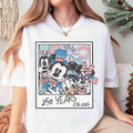 Comfort Colors Mickey & Friends 4th Of July USA 250th Anniversary Retro Shirt, Patriotic Disney Family Tee, Independence Day 2026, WDW Trip