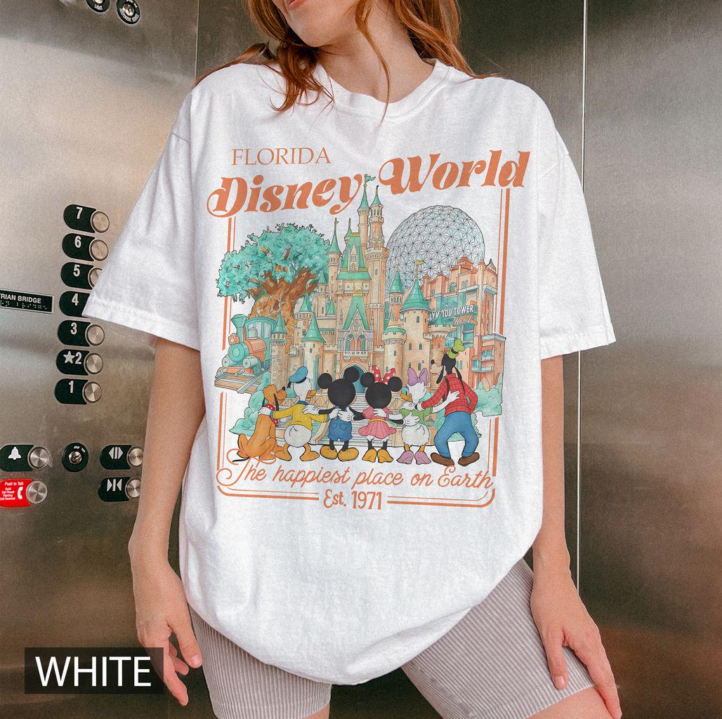 Retro Mickey and Friends Disneyworld Comfort Colors Shirt, WDW Est 1971 Florida Tee, Matching Family Trip 2026 Shirt, Walt Disneyworld Shirt
