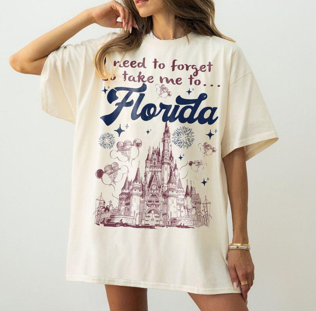 Vintage Florida Disney Castle Comfort Colors Shirt, Magic Kingdom Castle Tee, Walt Disney World Vacation Shirt, Mickey Balloon Disney Trip