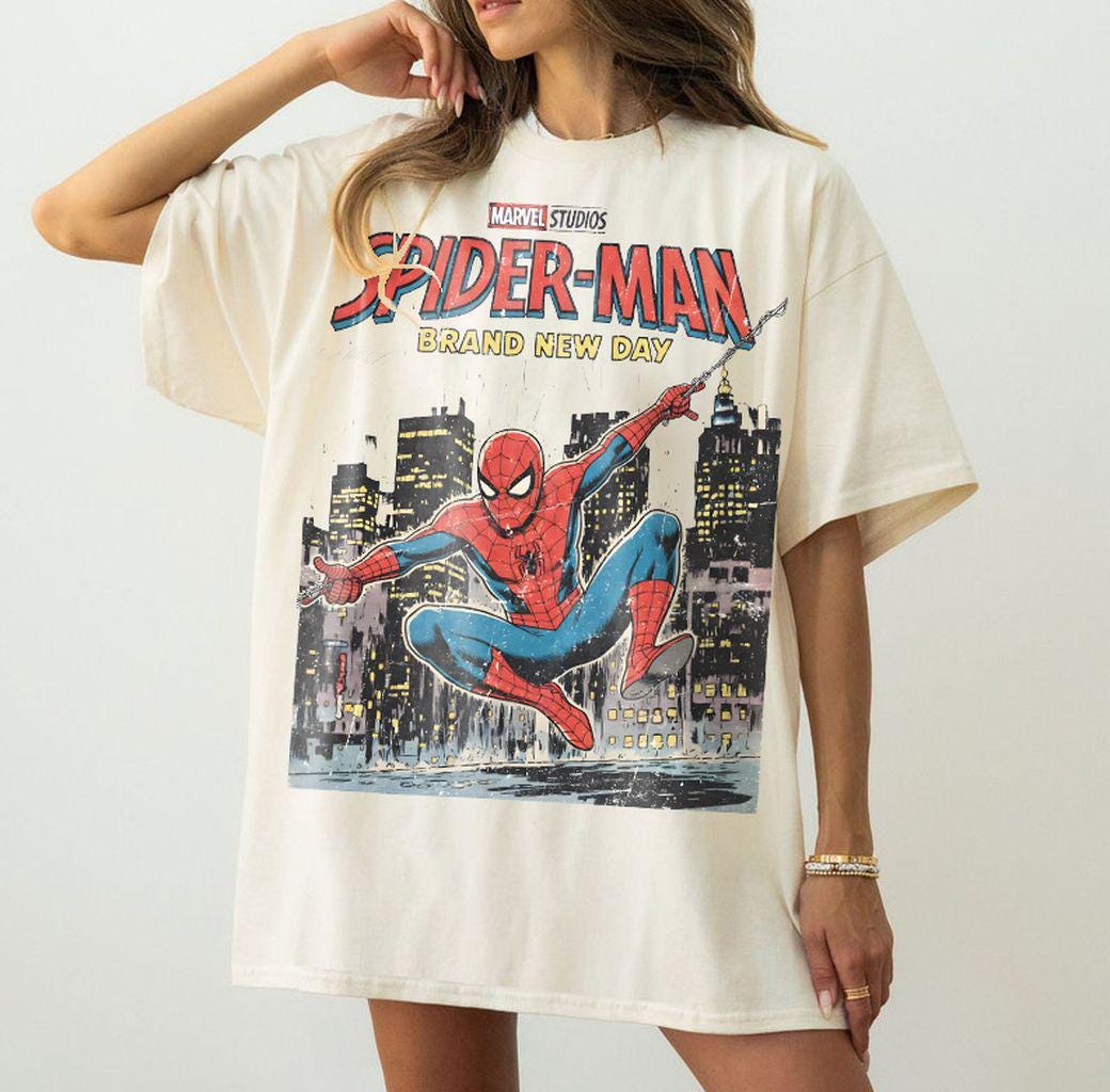 Retro Spider-Man Brand New Day Comfort Colors Shirt, Spiderman Marvel T-shirt, Tom Holland Spidey Tee, MCU Avengers Spiderman Shirt