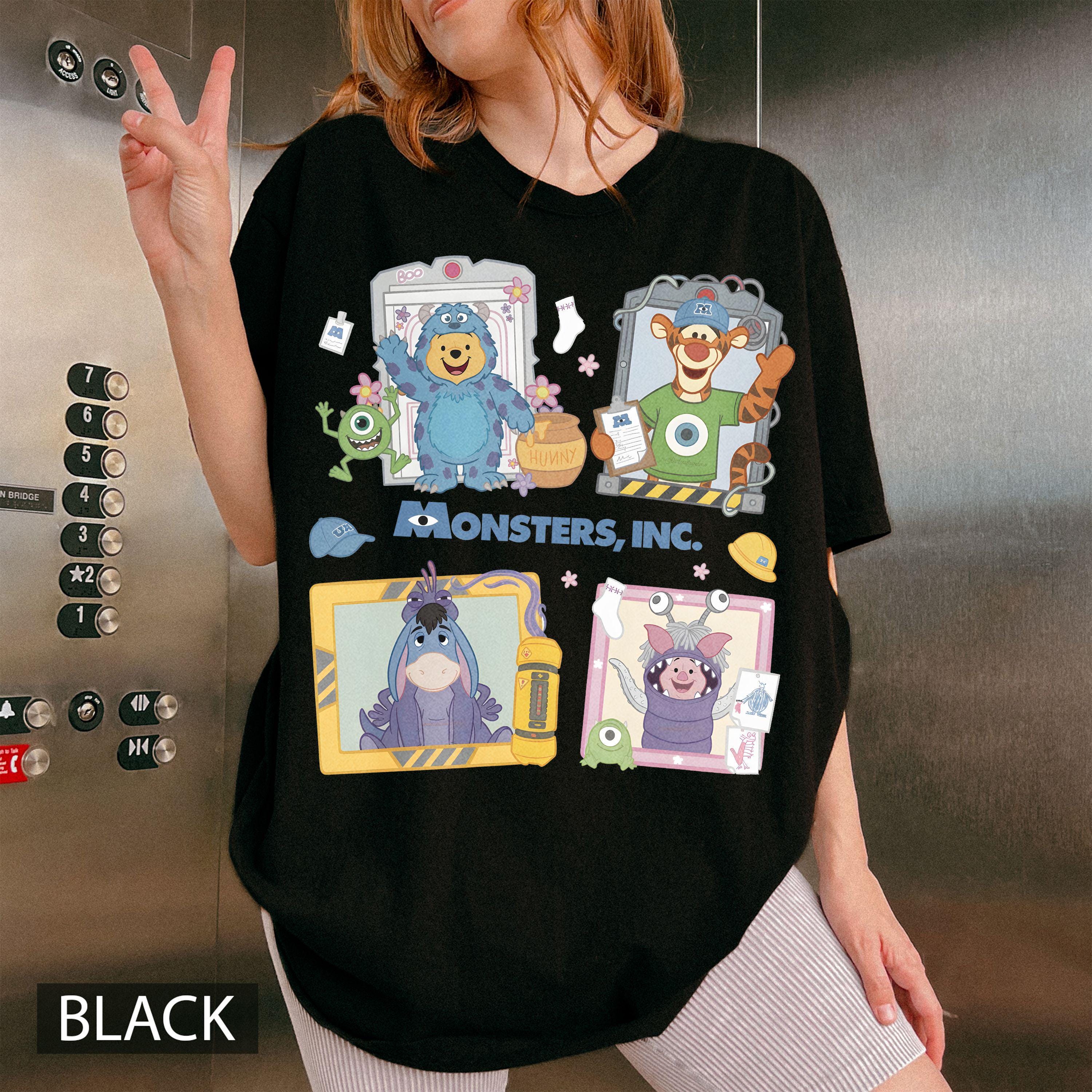 Vintage Monsters Inc Winnie The Pooh Comfort Colors Shirt, Disney Parody Tee, Disney Sulley & Mike Monster Inc Tee, Monsters University Tee