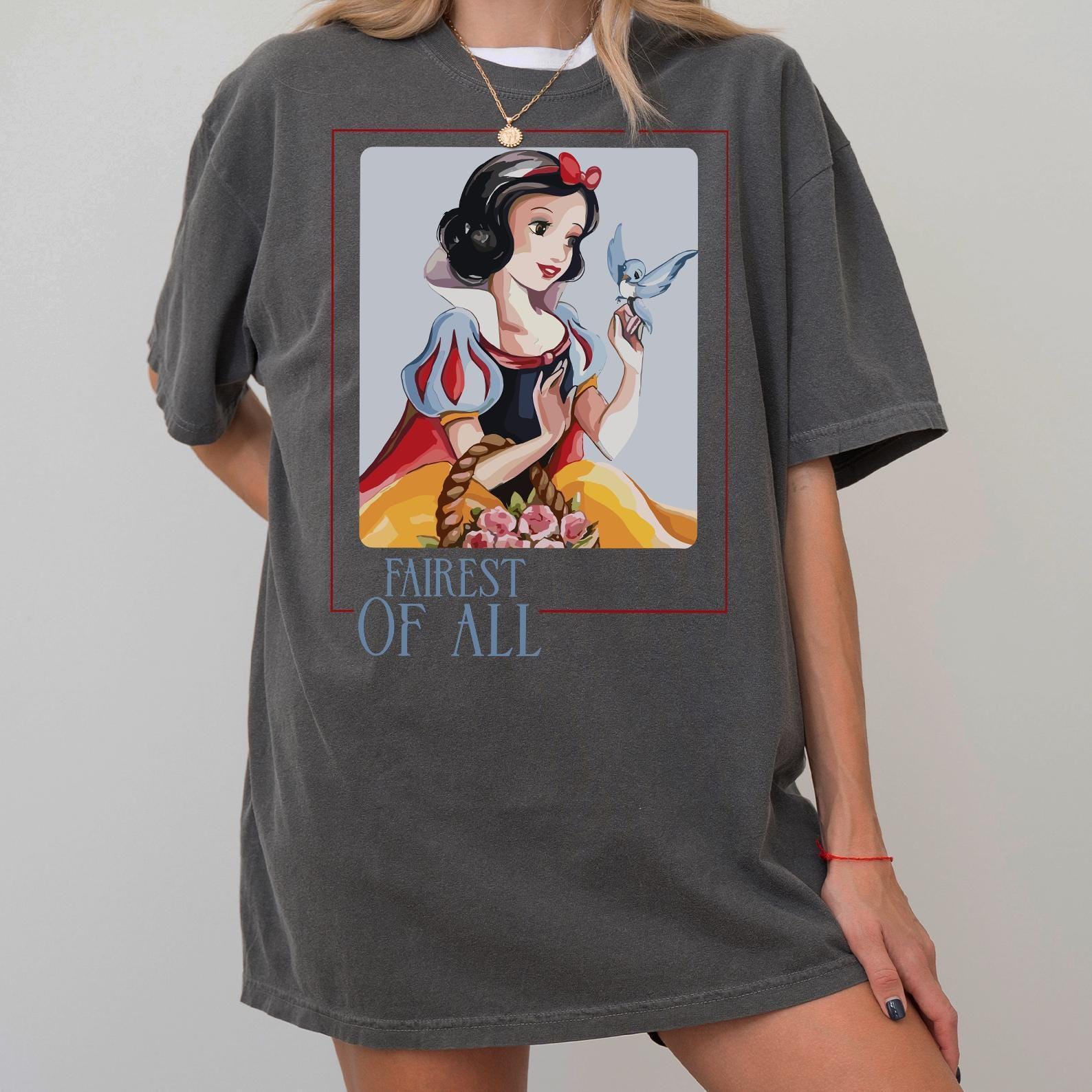 Retro Disney Princess Snow White Shirt, The Fairest Of Them All Shirt, Disney Snow White T-shirt, Snow White Princess Quote, Comfort Colors®