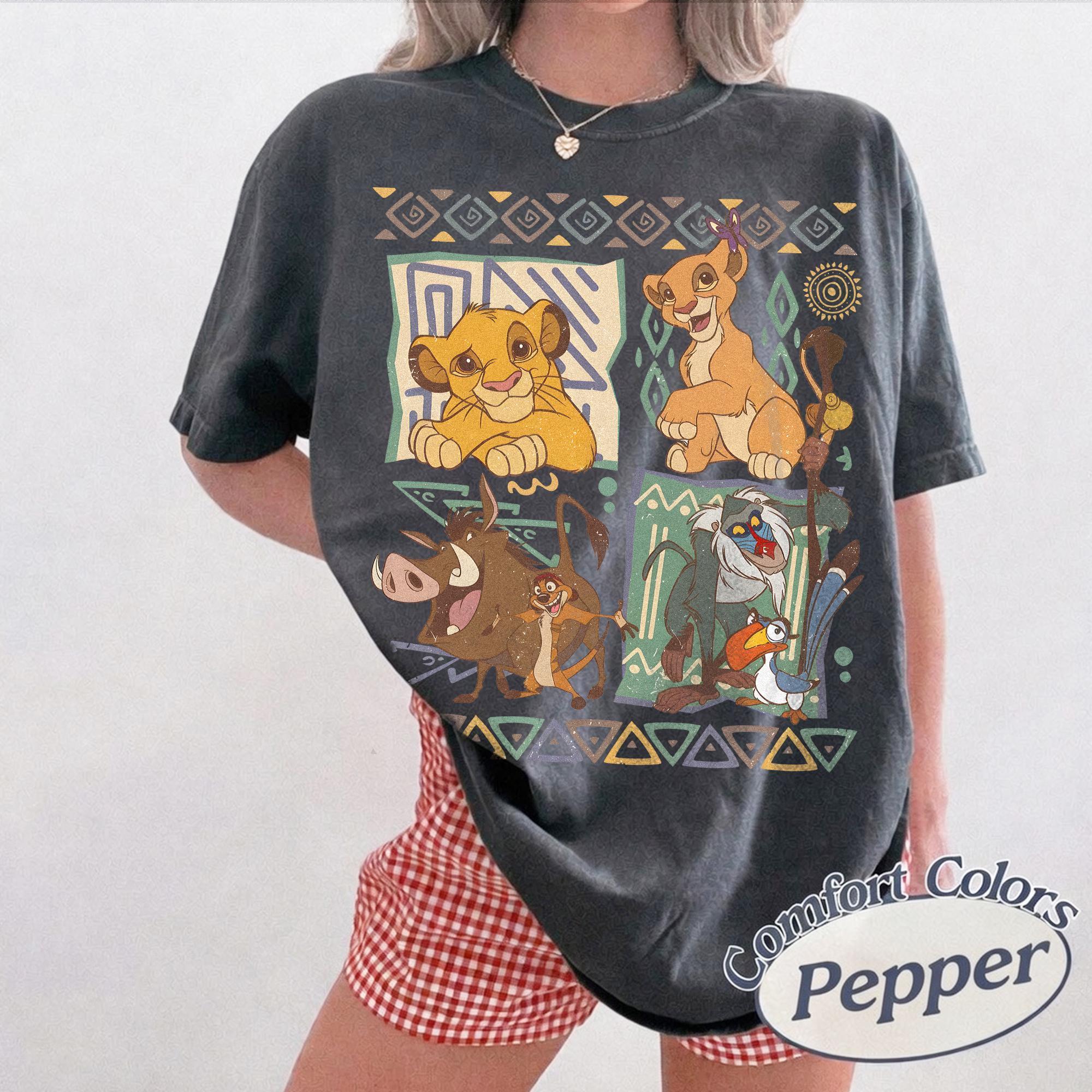 Comfort Colors Retro 90s Lion King Simba & Timon Pumbaa Shirt, Hakuna Matata Tee, Disneyland Trip Shirt, Disney Family Matching Lion King