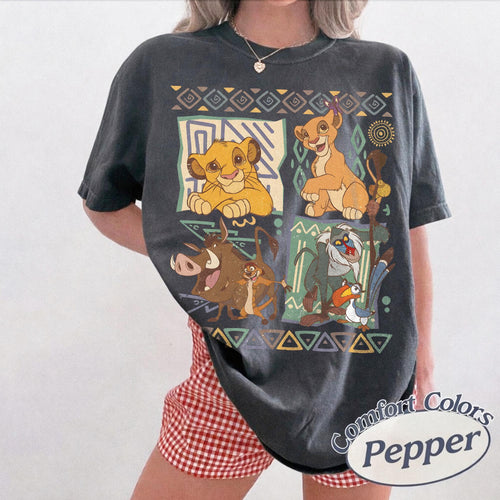 Comfort Colors Retro 90s Lion King Simba & Timon Pumbaa Shirt, Hakuna Matata Tee, Disneyland Trip Shirt, Disney Family Matching Lion King