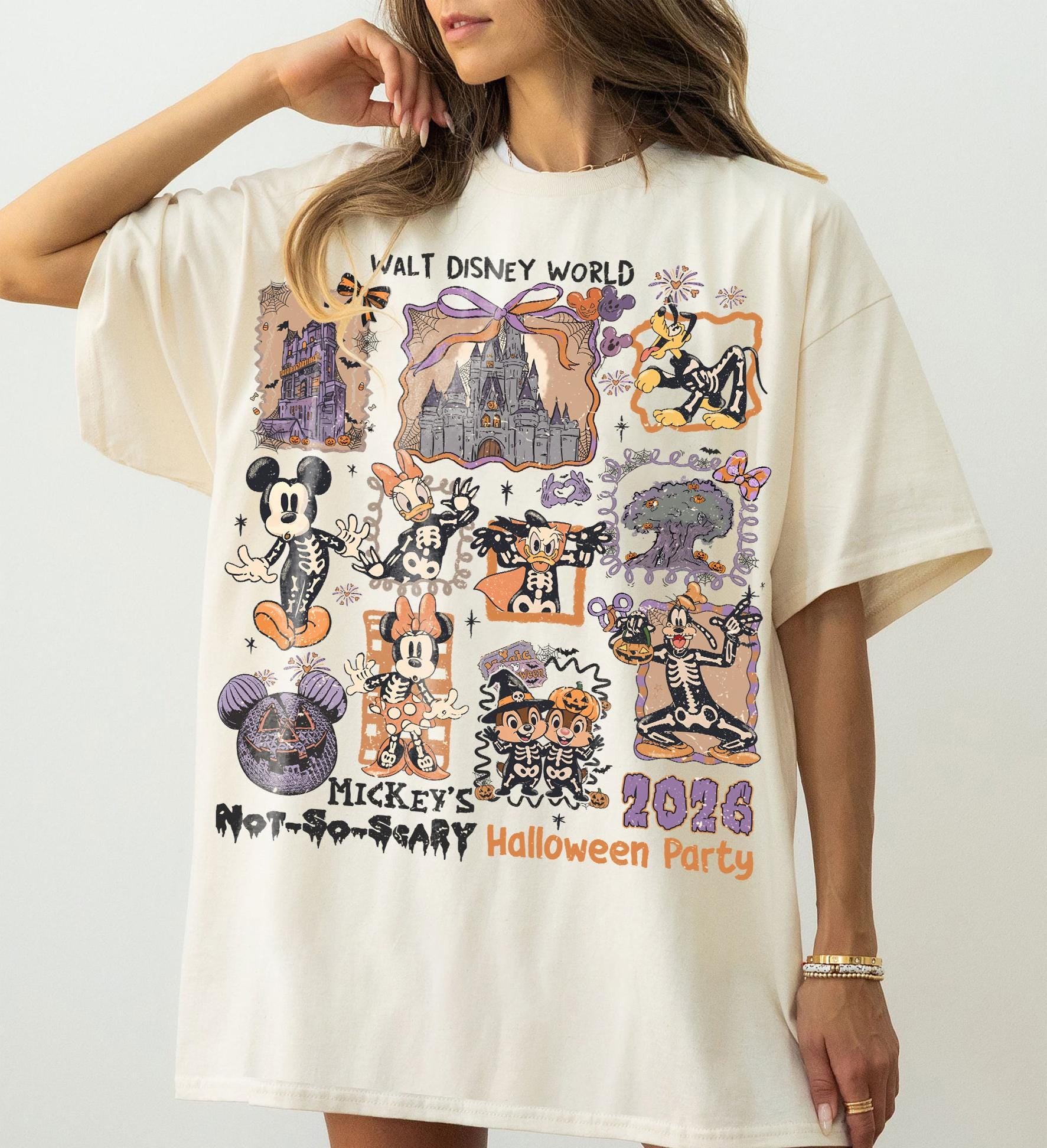 Vintage Disneyworld Halloween Shirt, Mickey Skeleton Shirt, Mickey's Not So Scary Party Shirt, Disney Halloween Shirt, Walt Disneyworld Tee