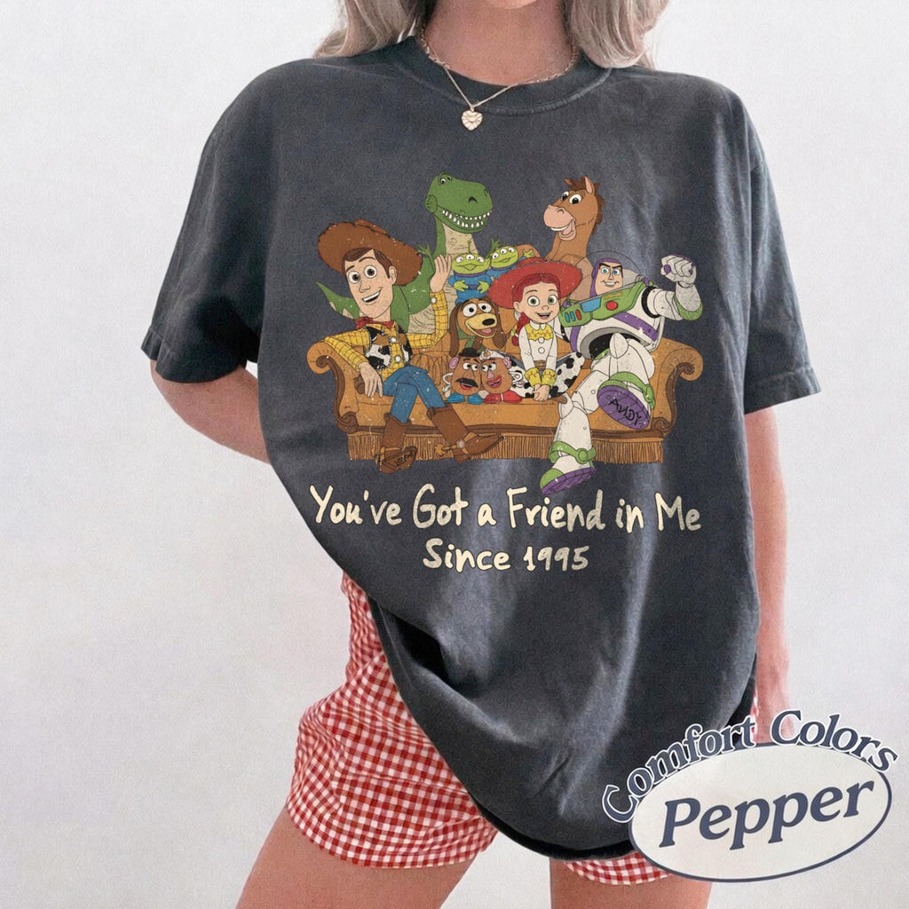 Retro Toy Story Friends Shirt, You've Got a Friend in Me Since 1995 Tee, Pixar Movie Nostalgia Apparel, Disney Shirt, Cute Birthday Gift Tee