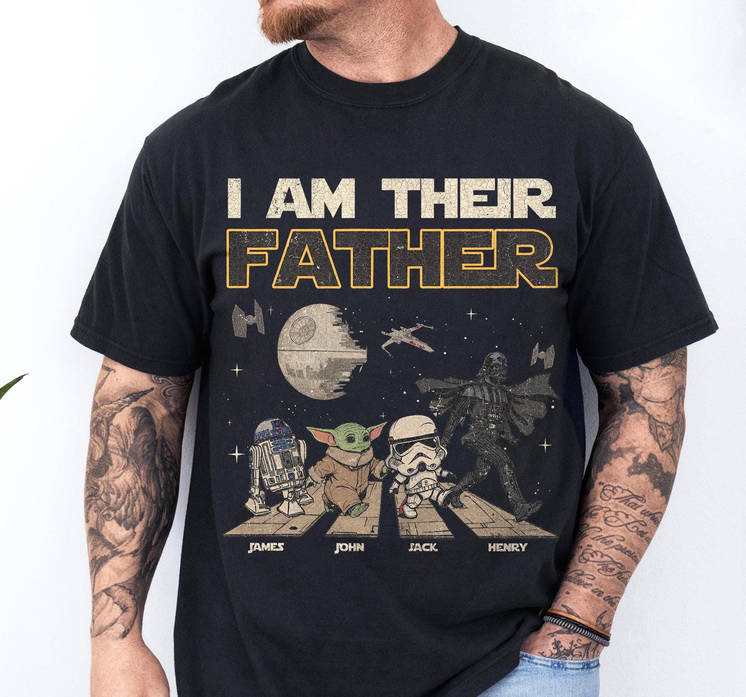 Personalized I Am Their Father Shirt, Best Dad In The Galaxy Tee, Star Wars Dad Kids Shirt, Father’s Day Gift, Space Dad Family Matching Tee