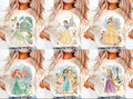 Retro Disney Princess Coquette Bow Shirt, Belle Ariel Elsa Cinderella Tee, Magic Kingdom Disney Girl Trip Vacation Gift, Disney girl trip