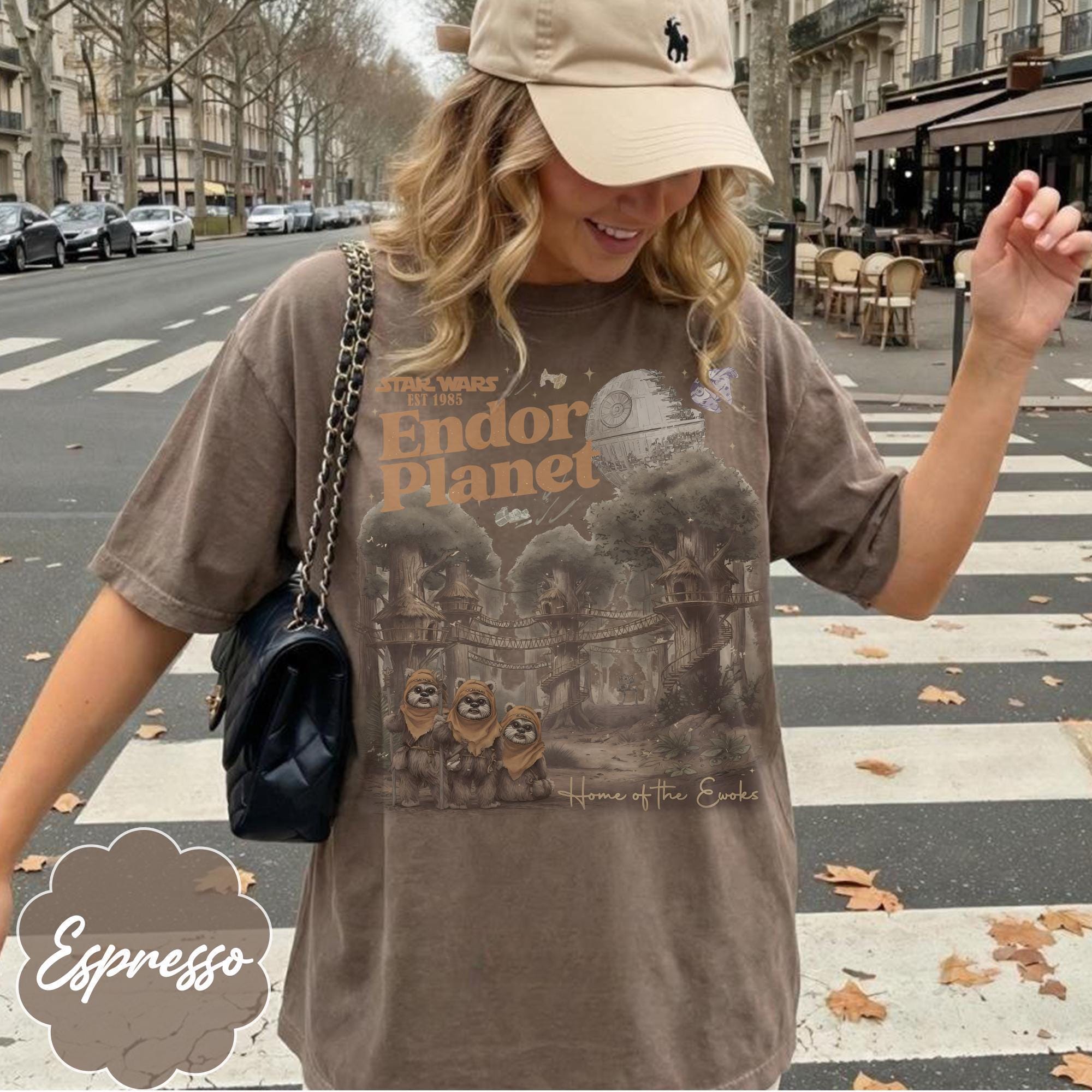Vintage Star Wars Endor Ewok Planet Shirt, Forest Moon of Endor Tee, Galaxy’s Edge Disneyland Trip Shirt, Summer Camp Family Vacation Tees