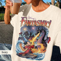 Retro Fantasmic Sorcerer Mickey Fighting Dragon Scene Shirt, Walt Disney Fantasia Villain Shirt, Classic Wizard Disneyland Family Trip Shirt