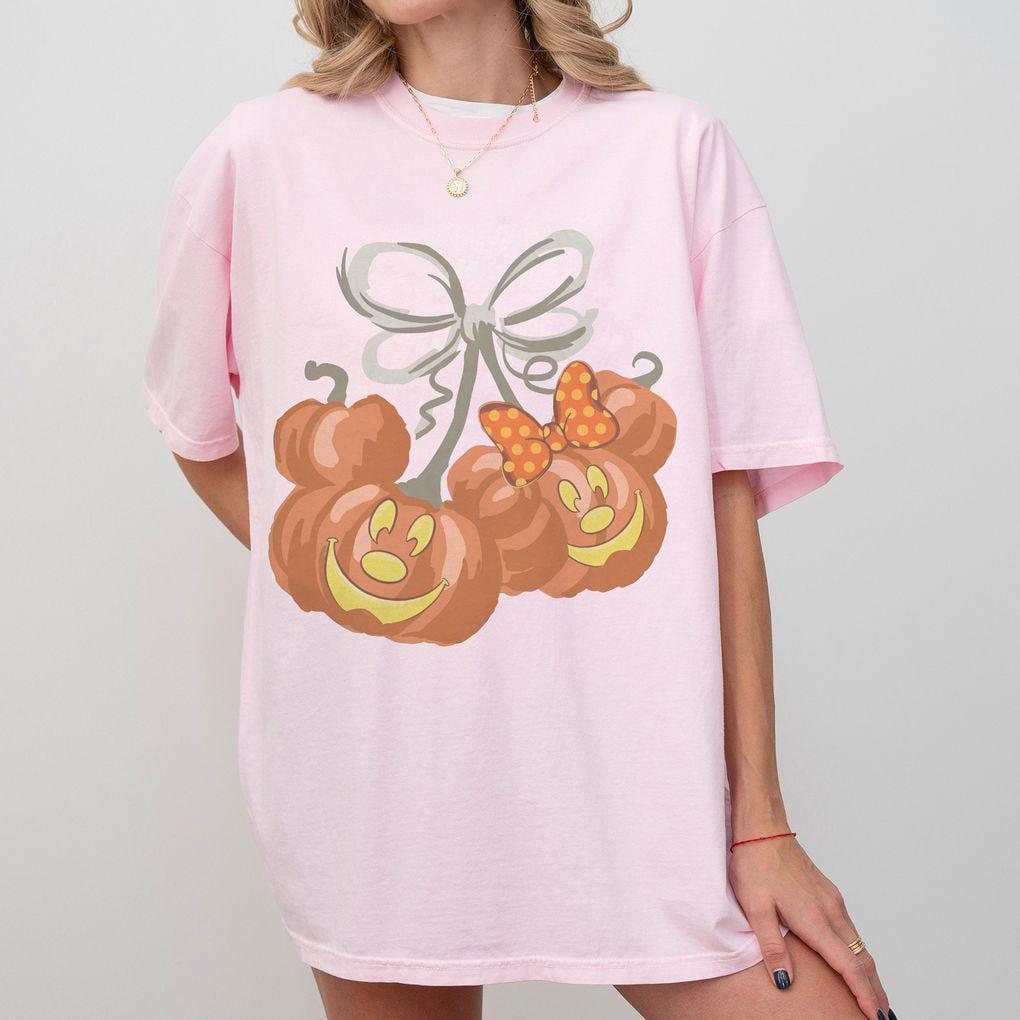 Wartercolor Coquette Mickey Pumpkin Retro shirt, Disney Halloween Tee, Mickey & Friends Fall Vibes Shirt, Disney Girl Halloween Trip 2026