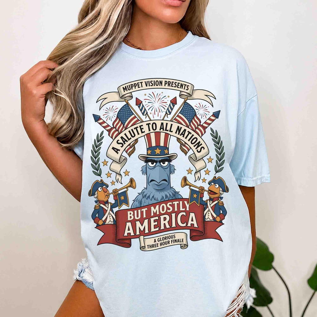 Disney The Muppets Sam Eagle July 4th Fireworks Celebration Shirt, Disney 250th USA Anniversary Shirts, 1776-2026 Patriotic Tee, Sam Eagle