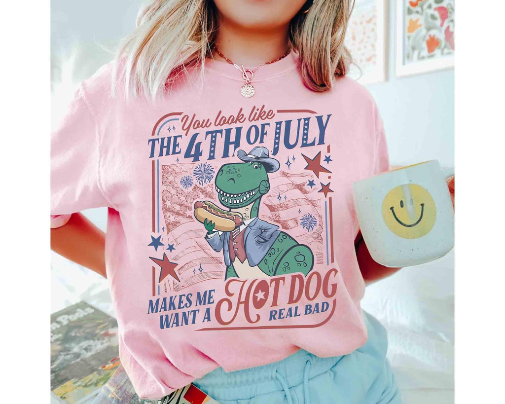 Comfort Colors® Toy Story Rex You Look Like the 4th of July Shirt, 250th America Anniversary Tee, 4th Of July Shirt, Patriotic Women Shirt