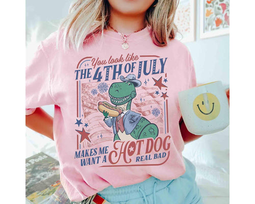 Comfort Colors® Toy Story Rex You Look Like the 4th of July Shirt, 250th America Anniversary Tee, 4th Of July Shirt, Patriotic Women Shirt