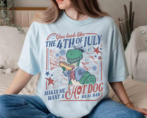 Comfort Colors® Toy Story Rex You Look Like the 4th of July Shirt, 250th America Anniversary Tee, 4th Of July Shirt, Patriotic Women Shirt