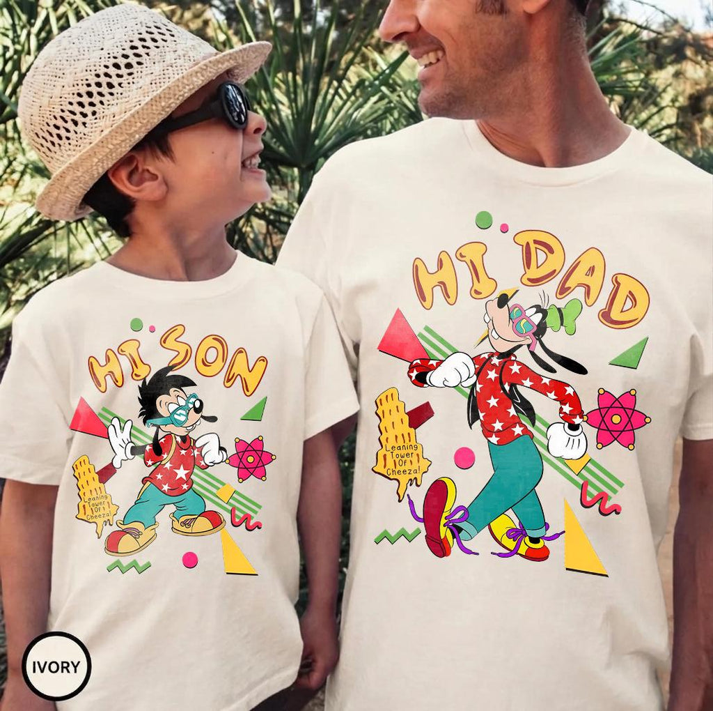 Hi Dad Hi Son Goofy Max Shirt, Disney Father's Day Gift, Matching Disney Family Shirts, A Goofy Movie Cheeza Tee, Matching Dad and Son Gift