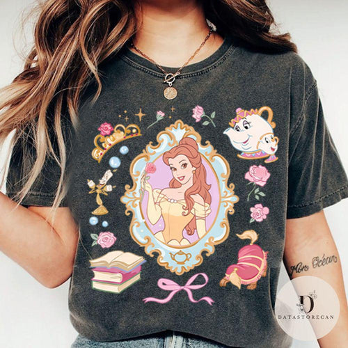 Coquette Disney Belle Princess shirt, Beauty and the Beast Girls trip Family matching vacation shirts WDW Disneyland Magical Tee