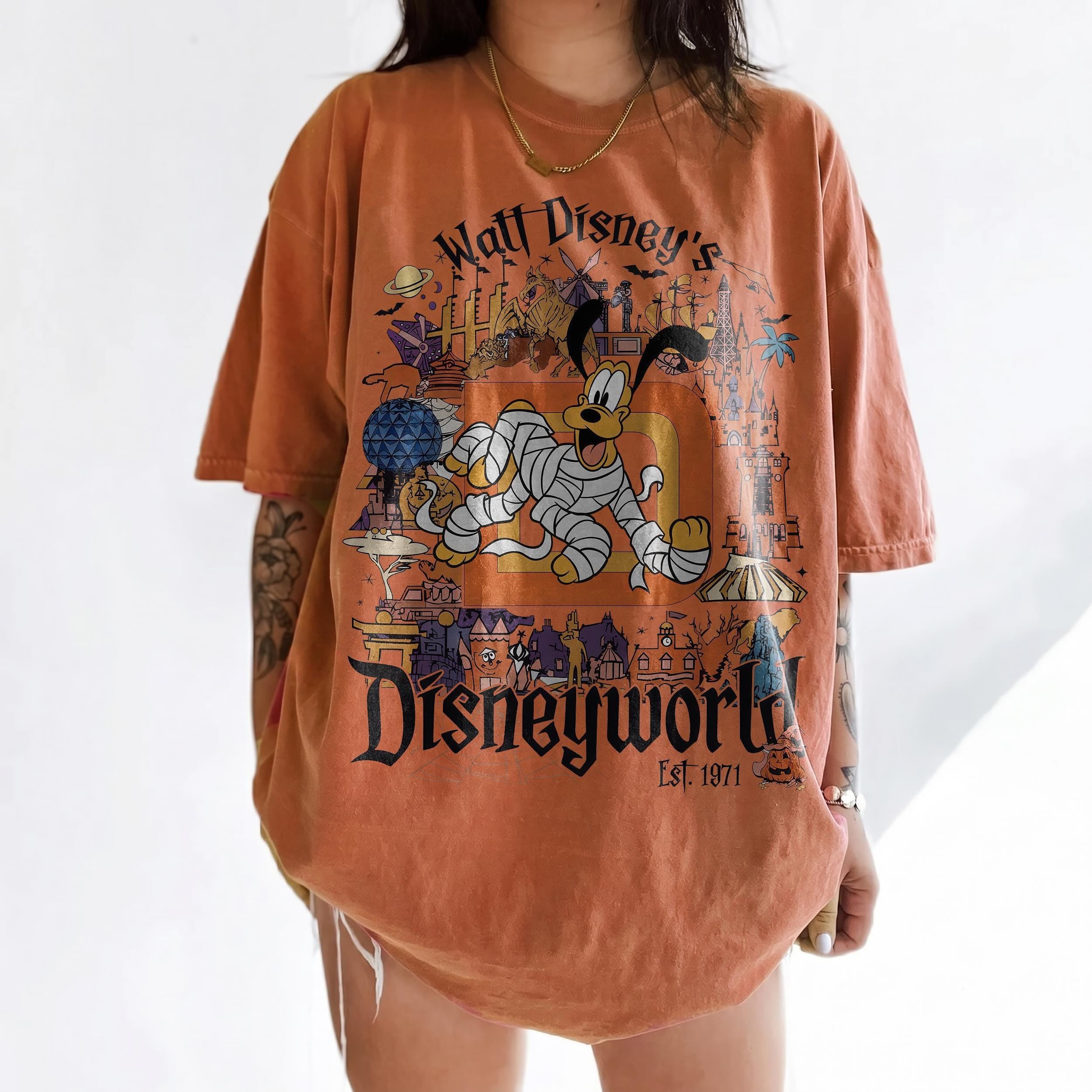 Vintage Walt Disney World Halloween Shirt, Spooky Character Vacation Tee, Retro Disney Family Matching Outfit, Cute Fall Theme Park Shirt