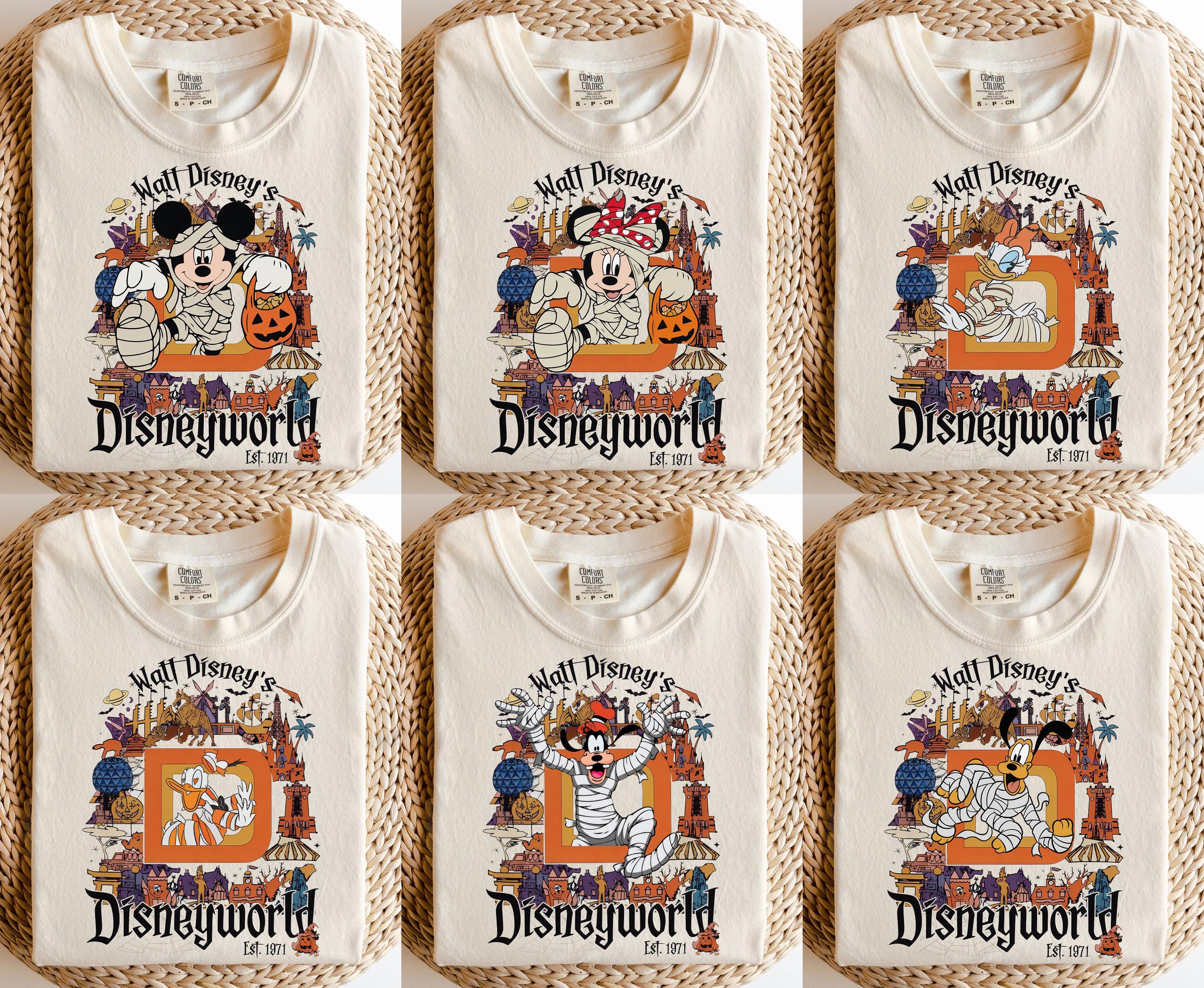 Vintage Walt Disney World Halloween Shirt, Spooky Character Vacation Tee, Retro Disney Family Matching Outfit, Cute Fall Theme Park Shirt