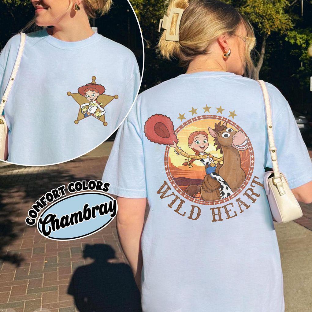Retro Jessie Wild Heart Shirt, Toy Story Jessie Comfort Colors Tee, Disney Cowgirl Shirt, Retro Pixar Character Graphic Tee Gift