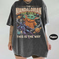 Vintage Star Wars The Mandalorian The Child T-Shirt, Grogu This Is The Way Tee, Star Wars Space, Disneyland Galaxy Edge's Family Trip 2026