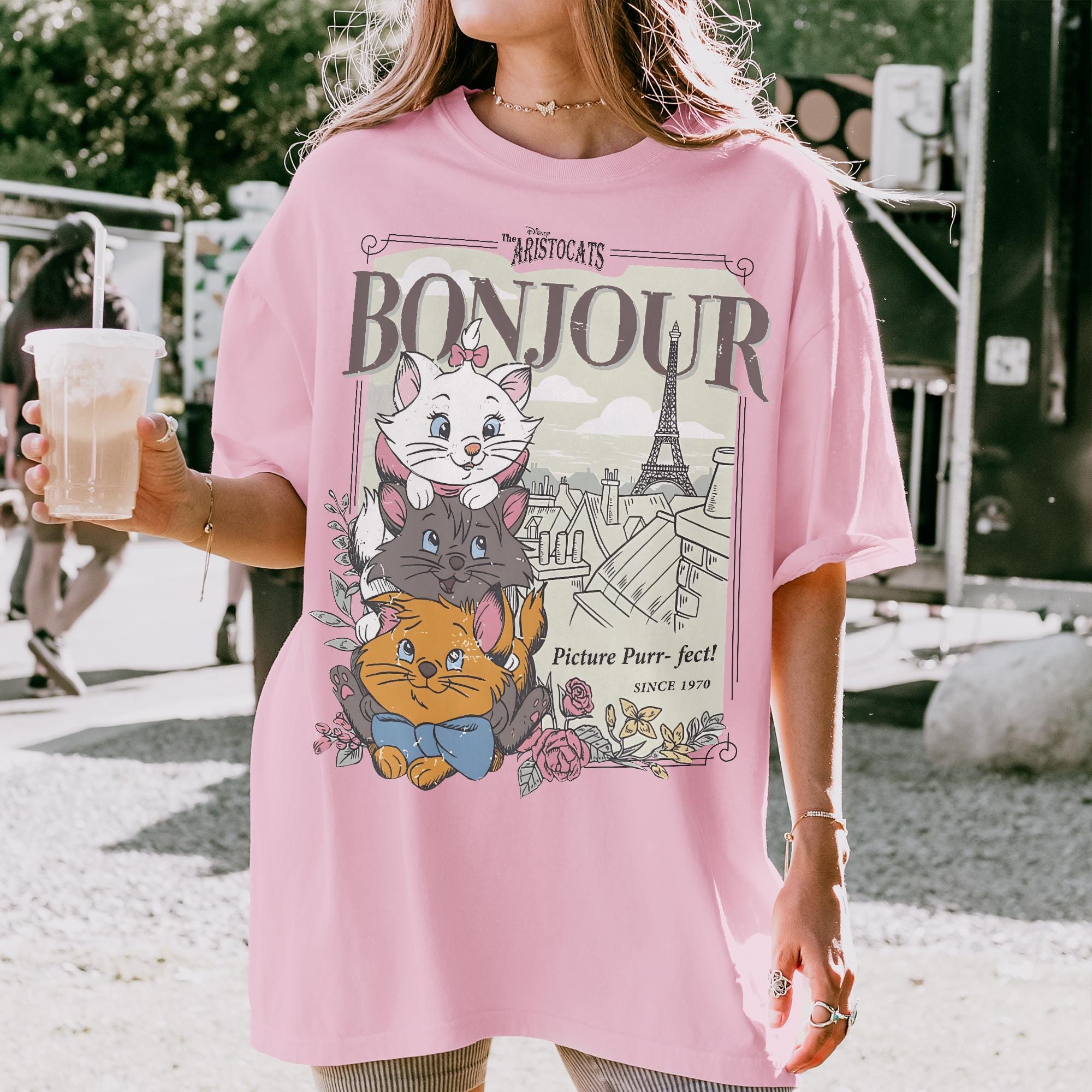 Wdw Marie Tolouse & Berlioz Comfort T-Shirt, The Aristocats Movie Homage Movie Shirt, Wdw Cat Boyfriend Girlfriend Shirt Gift