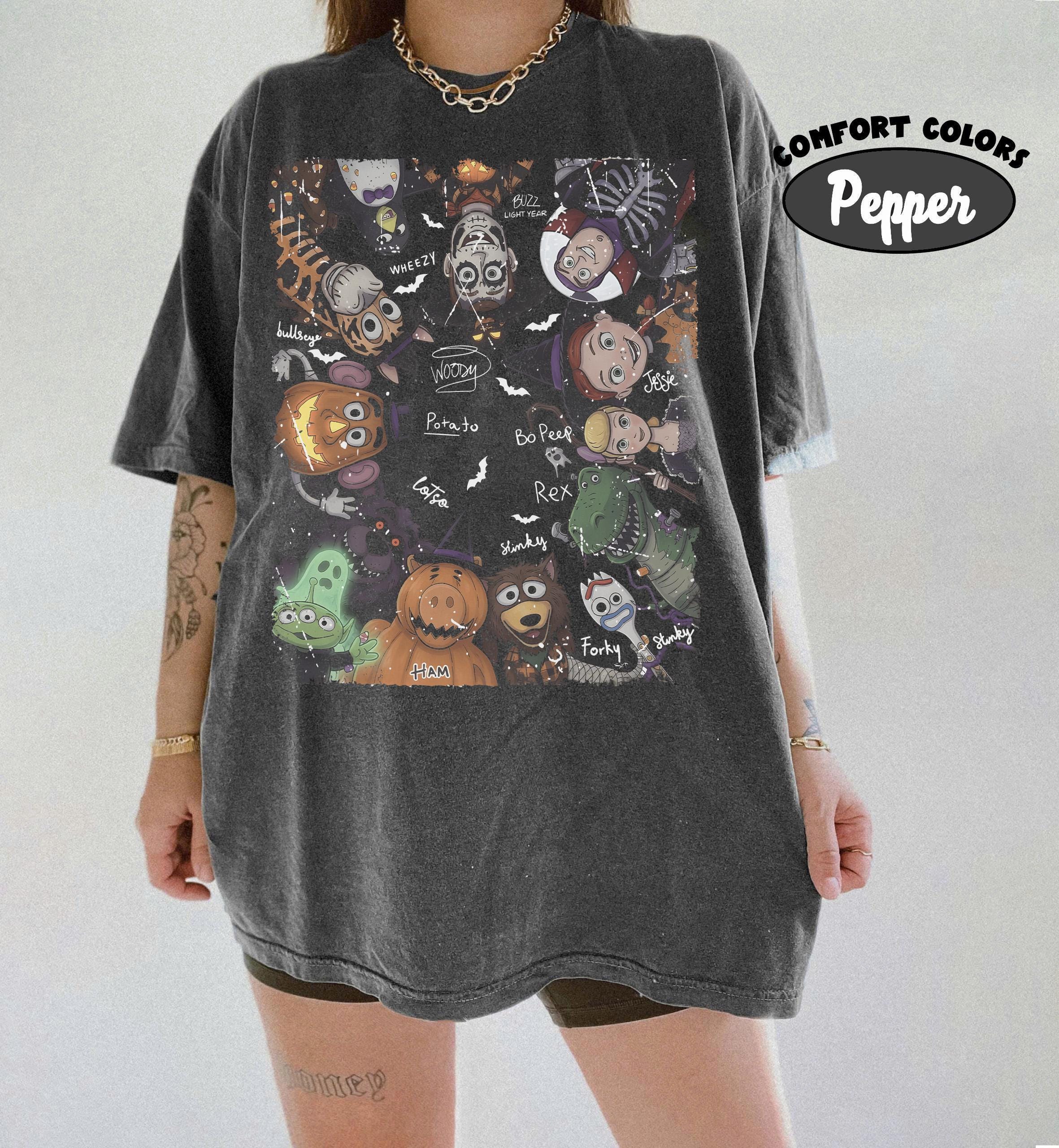 Retro Disney Toy Story Signature Halloween Shirt, oy Story Woody Buzz Jessie Retro Pixar Rex Bullseye Shirt, Disney Halloween Vacation Tees