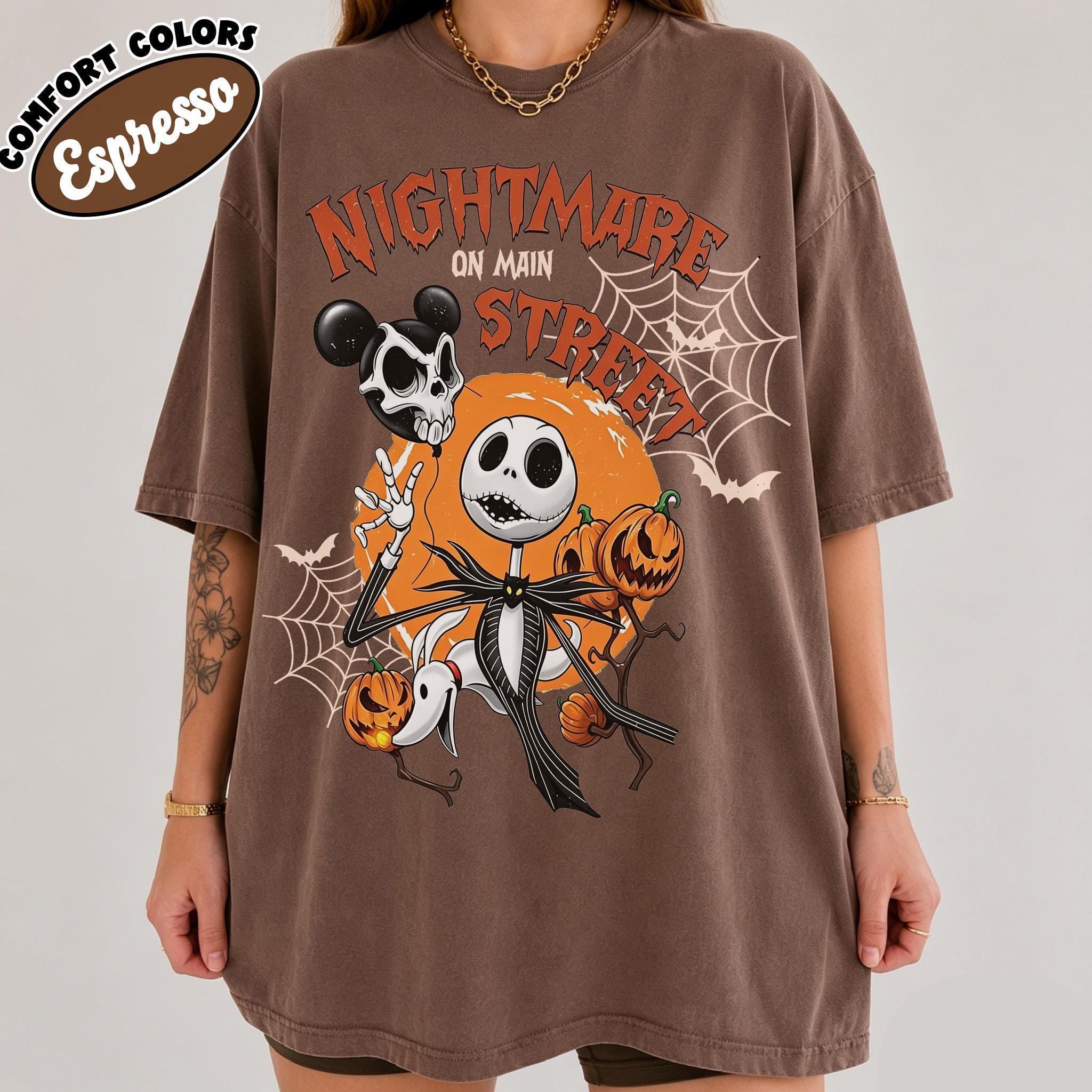 Comfort Colors® Vintage Nightmare Shirt, Jack Skellington Tee, Lock Shock & Barrel Shirt, Halloween Party 2026, Disneyland Halloween T-Shirt