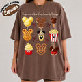 Comfort Colors® Retro Cute Mickey Mouse Treats Coquette Bow Shirt, Just Here For The Snacks Quote, Disney Food, Disneyland Family Trip 2026