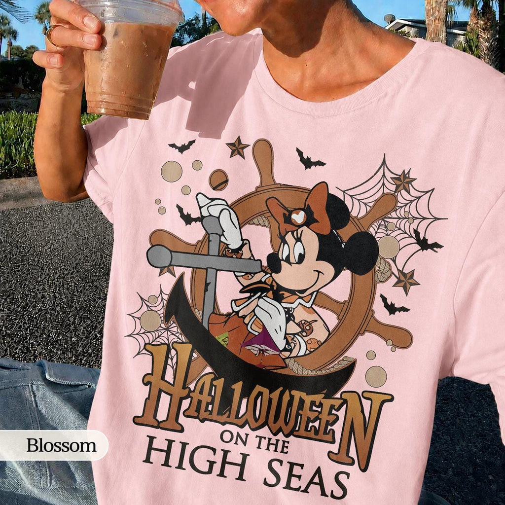 Halloween On The High Seas Comfort Colors Shirt, Disney Halloween Cruise Tees, Mickey & Friends Halloween Cruise T-Shirt, Disney Cruise Line