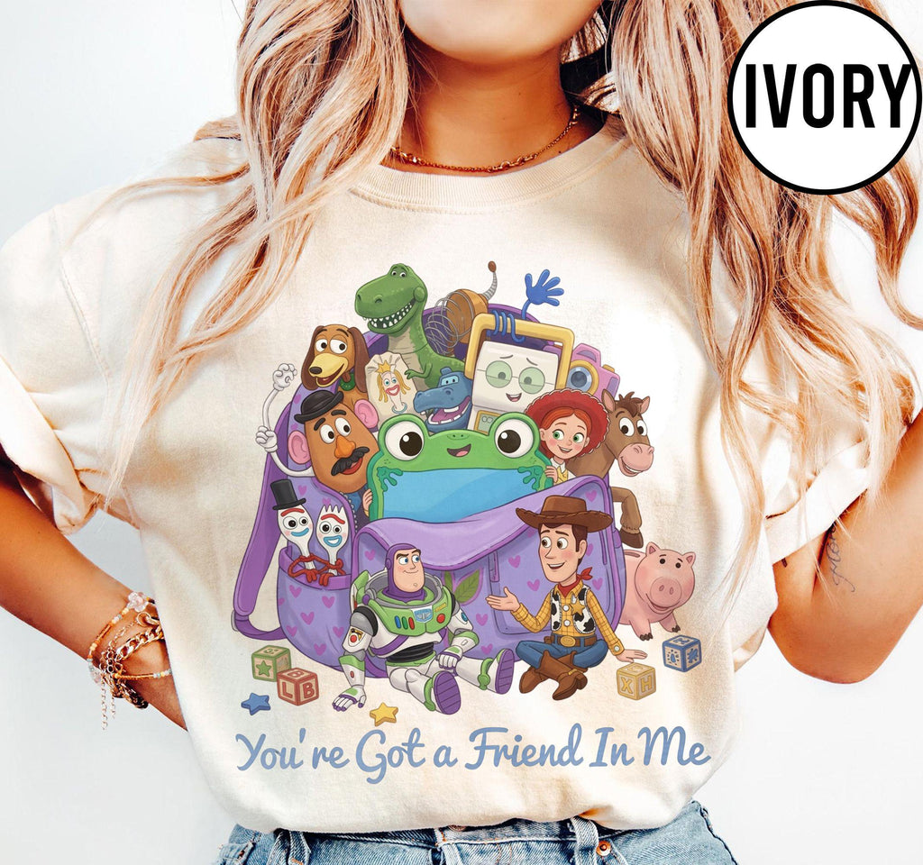 Woody Buzz Jessie Rex Bullseye & New Tablet Disneyland T-Shirt, LilyPad Toystory 5 Shirt, Family You've Got A Friend In Me Shirt, Toy Story
