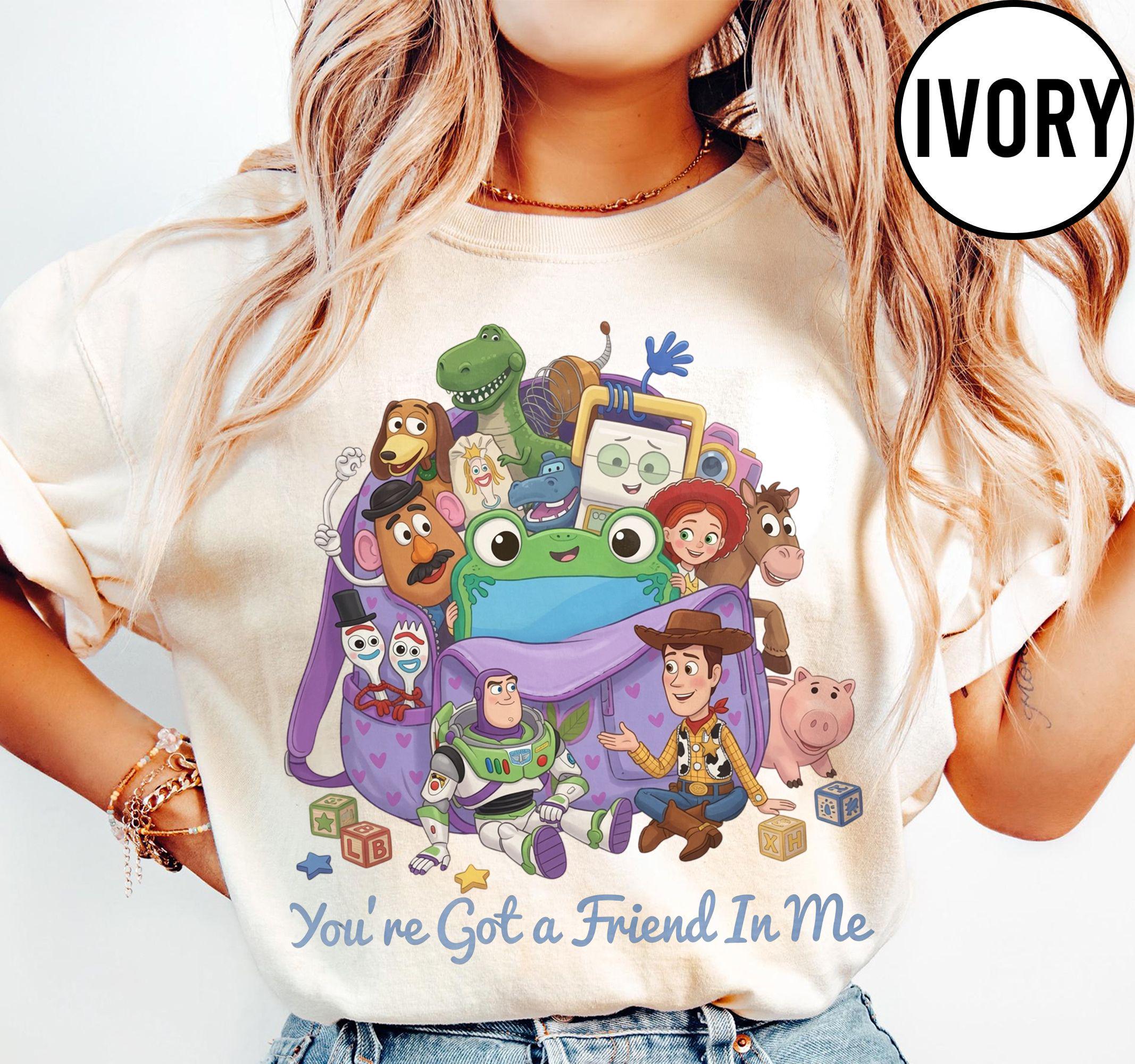 Woody Buzz Jessie Rex Bullseye & New Tablet Disneyland T-Shirt, LilyPad Toystory 5 Shirt, Family You've Got A Friend In Me Shirt, Toy Story