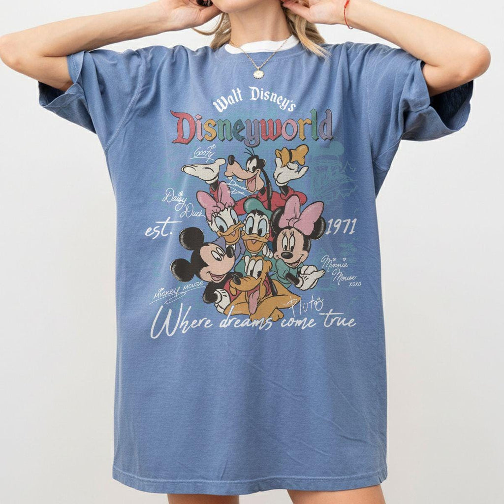 Retro Walt Disney Disneyworld Est 1971 Shirt, Disneyworld Shirt, Disney Family Vacation 2025 Shirt, Disney Trip Shirts, Disney Group Shirt