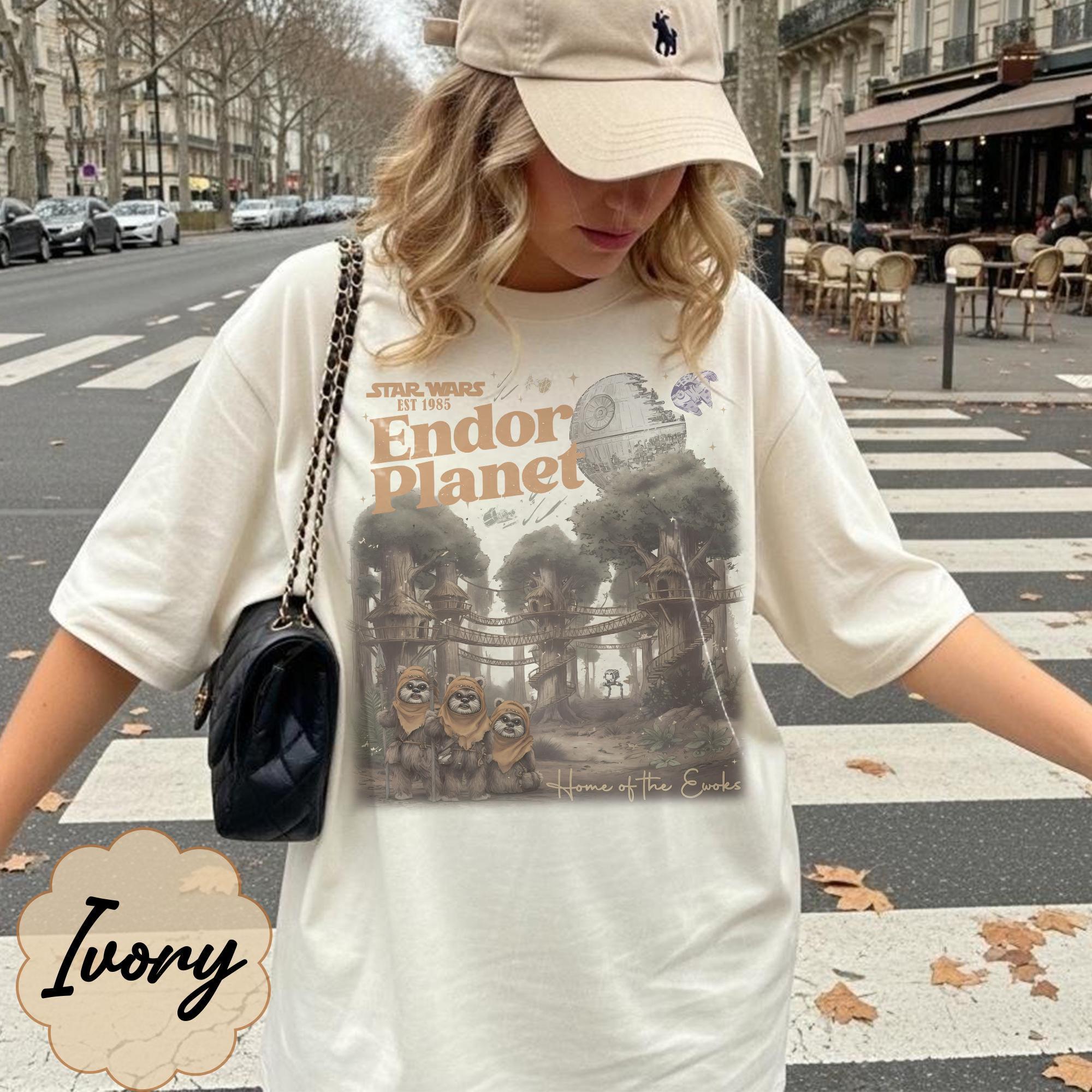 Vintage Star Wars Endor Ewok Planet Shirt, Forest Moon of Endor Tee, Galaxy’s Edge Disneyland Trip Shirt, Summer Camp Family Vacation Tees
