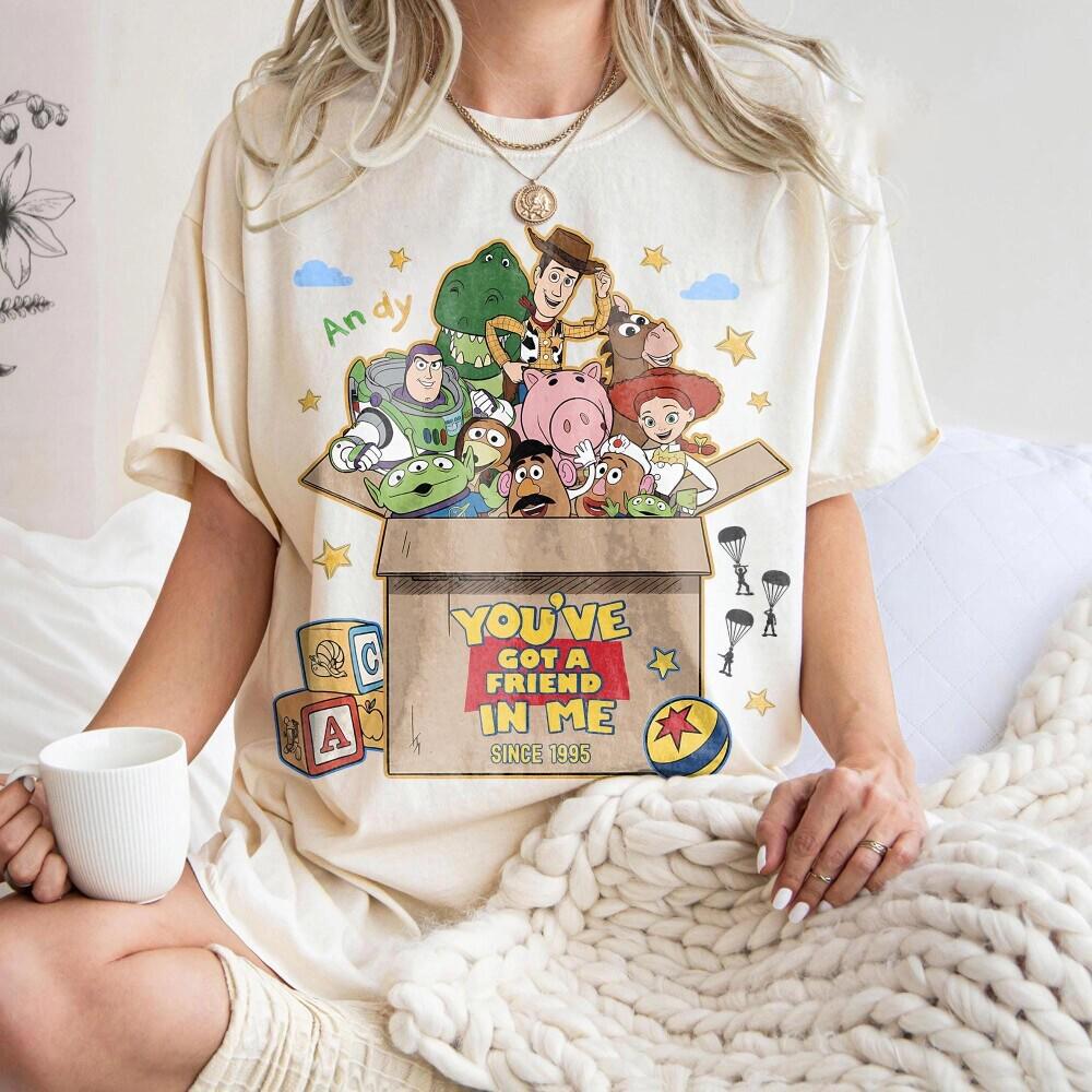 Comfort Colors Disneyland Toy Story 1995 Shirt, Retro Woody Buzz Rex Jessie Tee, Disneyland Family Vacation You've Got A Friend In Me Gift