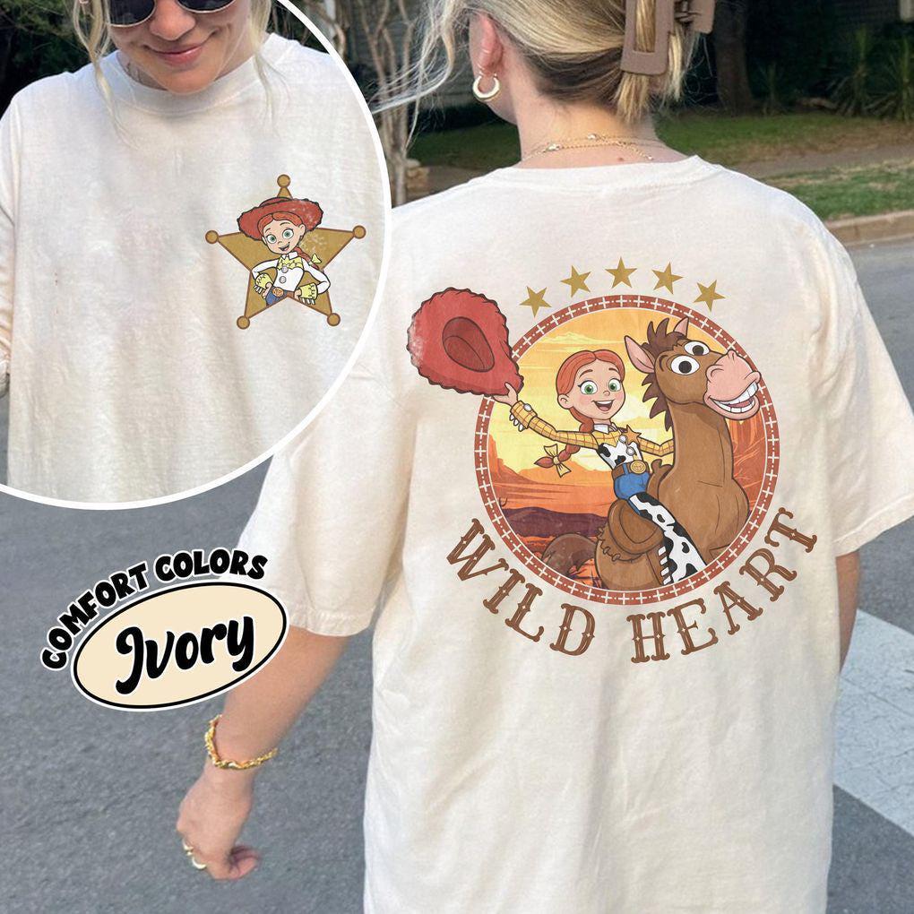 Retro Jessie Wild Heart Shirt, Toy Story Jessie Comfort Colors Tee, Disney Cowgirl Shirt, Retro Pixar Character Graphic Tee Gift