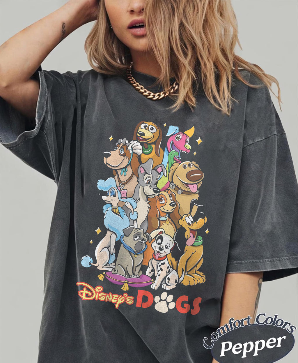 Disney Dogs Shirt, Vintage Disney Dog Characters Tee, Pluto Lady Tramp Pongo Perdita Shirt, Disneyland Family Trip Gift Tee