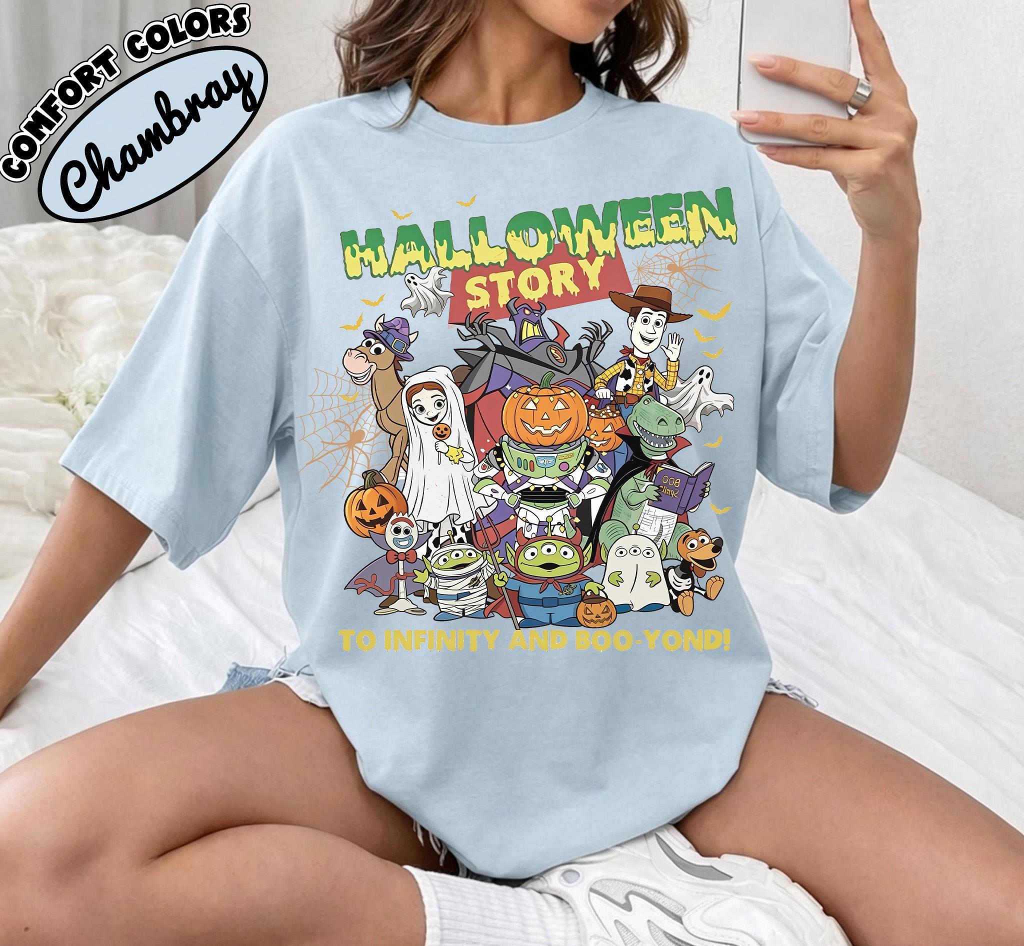 Comfort Colors® Toy Story Disney Halloween Shirt, Woody Buzz Lightyear Jessie Lilypad Costume T-shirt, WDW Disneyland Family Matching Tshirt