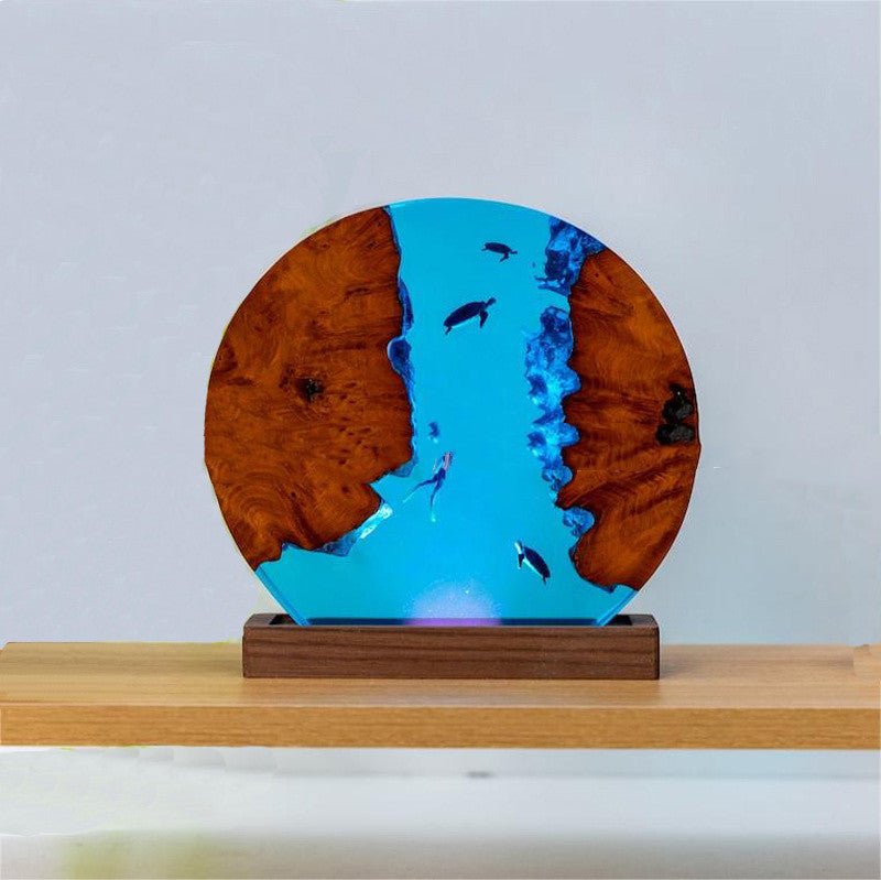 Turtle Diver Solid Wood Epoxy Night Light - HediyeEpoxyTurtle Diver Solid Wood Epoxy Night Light0HediyeEpoxyConventionalSmall Night LampTurtle Diver Solid Wood Epoxy Night Light